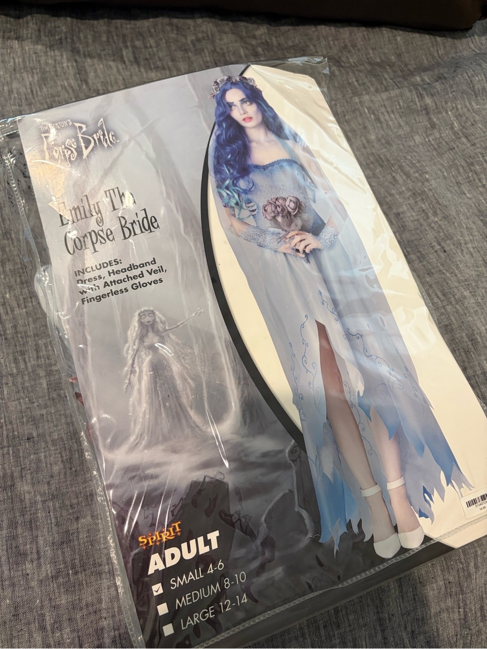 Tim Burton’s Corpse Bride official Emily Costume (Dress, headband Veil, Gloves)